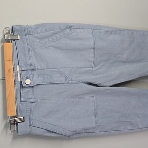 Loft Jeans Women's Size 4p 4 Petite vivid eggshell blue frayed-hem Pants